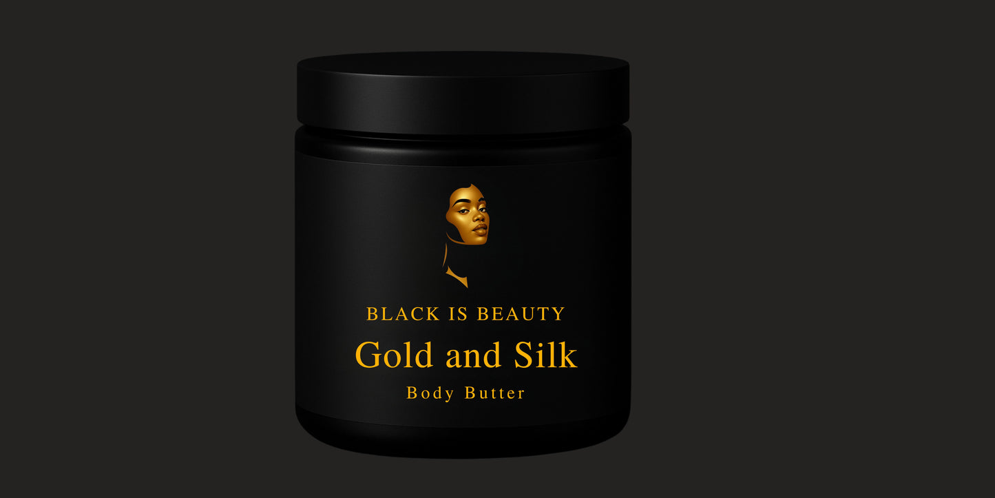 Black Is Beauty Gold and Silk Whipped Body Butter 8 oz